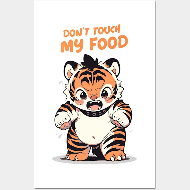 Don't Touch My Food! Tiger Cub. Pet Blanket Wall Art by ImativaDesign